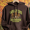 Mushroom Hunting Dark Chocolate Adult Hooded Sweatshirt ALT1 Thumbnail