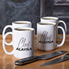 Chef White Ceramic Coffee Mug (set of 4) ALT1 Thumbnail