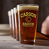 Ranch Monogram Clear Pint Glass - Color Printed (set of 4) ALT1 Thumbnail