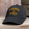 Ranch Monogram Black Embroidered Hat ALT1 Thumbnail