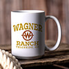 Ranch Monogram White Ceramic Coffee Mug (single) ALT1 Thumbnail