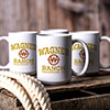 Ranch Monogram White Ceramic Coffee Mug (set of 4) ALT1 Thumbnail