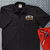 Motorcycle Family Tradition Black Embroidered Work Shirt ALT1 Thumbnail