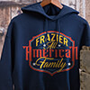 All-American Family Navy Adult Hooded Sweatshirt ALT1 Thumbnail