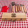 American Classic Natural Hevea Hardwood 10 Piece BBQ Set ALT1 Thumbnail