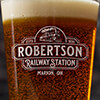 Railway Station Clear Pint Glass - Engraved (single) ALT1 Thumbnail