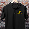 Lion Black Embroidered Polo Shirt ALT1 Thumbnail