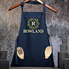 Christmas Monogram Navy Apron ALT1 Thumbnail