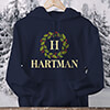 Christmas Monogram Navy Adult Hooded Sweatshirt ALT1 Thumbnail