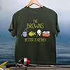 Better Together Fishing Forest Green Adult T-Shirt ALT2 Thumbnail