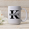 Family Monogram White Ceramic Coffee Mug (single) ALT2 Thumbnail