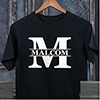 Family Monogram Black Adult T-Shirt ALT1 Thumbnail