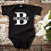 Family Monogram Black Baby Bodysuit ALT1 Thumbnail