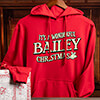 It's A Wonderful Christmas Red Adult Hooded Sweatshirt ALT2 Thumbnail