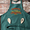 Old Fashioned Christmas Dark Green Apron ALT1 Thumbnail