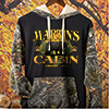 Bear Cabin Black/SFG Camo Adult 2-Tone Camo Hooded Sweatshirt ALT2 Thumbnail