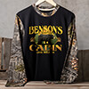 Bear Cabin Black/SFG Camo Adult 2-Tone Camo Long Sleeve T-Shirt ALT1 Thumbnail