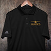 Airplane Black Embroidered Adidas Polo Shirt ALT1 Thumbnail