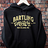 Motors Black Adult Hooded Sweatshirt ALT1 Thumbnail