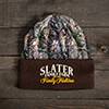 Farming Family Tradition Brown/Camo Embroidered 2-Tone Camo Cuffed Beanie ALT1 Thumbnail