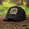 Hog Hunting Black Embroidered Hat ALT1 Thumbnail