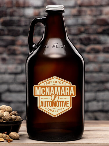 Automotive Amber Color Printed Growler