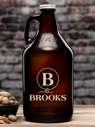 Lasso Monogram Amber Color Printed Growler