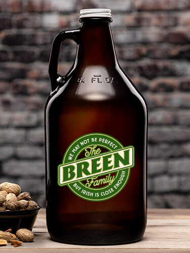 Perfectly Irish Amber Color Printed Growler