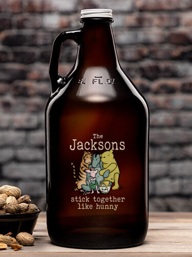 Stick Together Amber Color Printed Growler