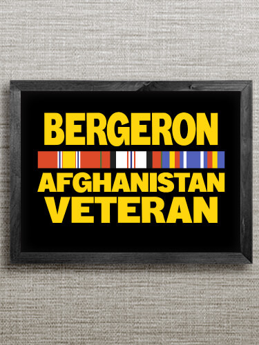 Afghanistan Veteran Black Framed Wall Art 16.5 x 12.5