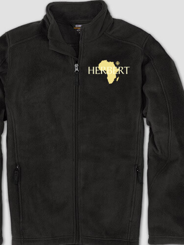 African Heritage Black Embroidered Zippered Fleece