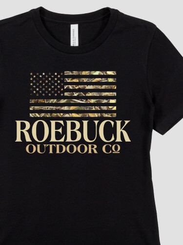 Black American Outdoor Company Personalized premium-ladies-tshirt 