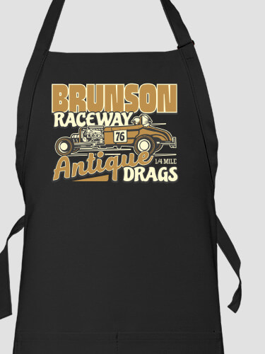 Antique Drag Race Black Apron