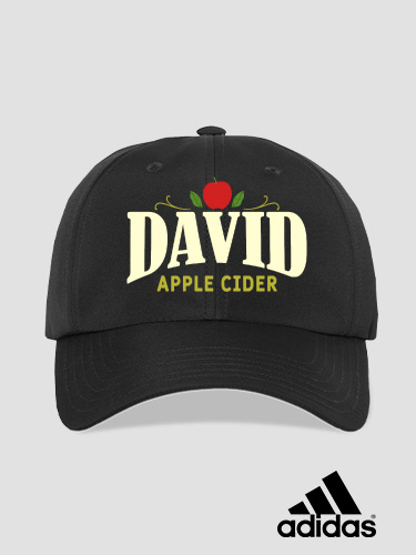 Apple Cider Black Embroidered Adidas Hat
