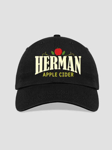Apple Cider Black Embroidered Hat