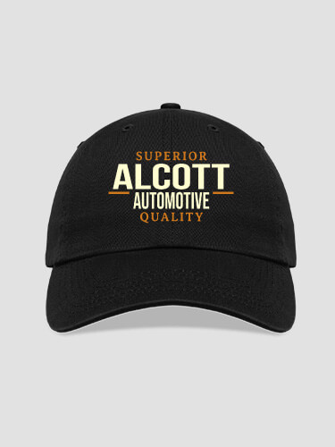 Automotive Black Embroidered Hat