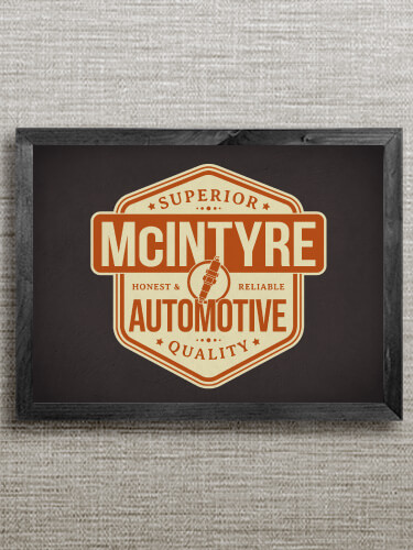 Automotive Black Framed Wall Art 16.5 x 12.5