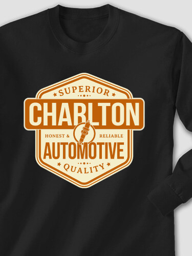 Automotive Black Adult Long Sleeve