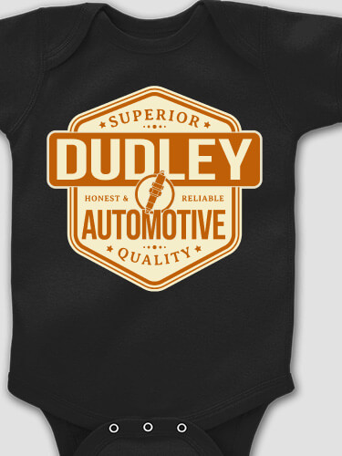 Automotive Black Baby Bodysuit