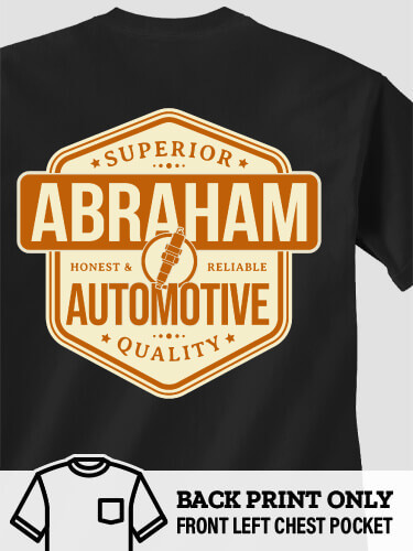 Automotive Black Adult Pocket T-Shirt