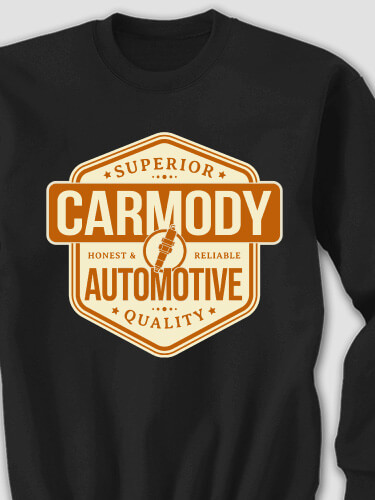 Automotive Black Adult Sweatshirt