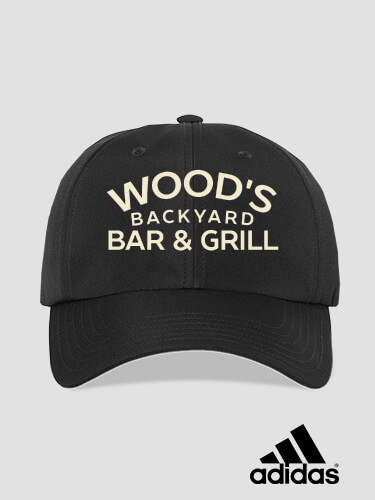 Backyard Bar and Grill Black Embroidered Adidas Hat