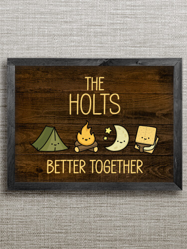 Better Together Camping Black Framed Wall Art 16.5 x 12.5