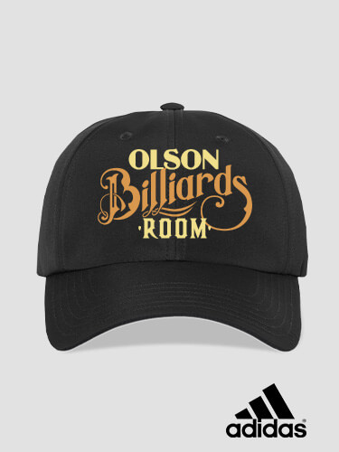 Billiards Room Black Embroidered Adidas Hat