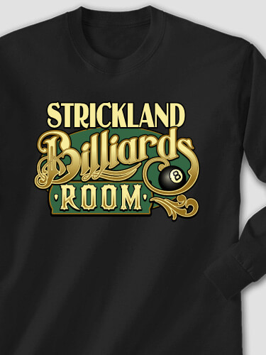 Billiards Room Black Adult Long Sleeve