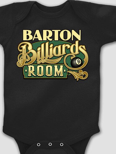 Billiards Room Black Baby Bodysuit