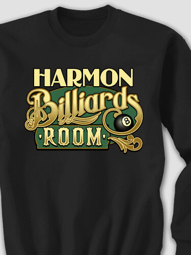 Billiards Room Black Adult Sweatshirt