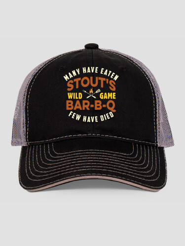 Wild Game Few Have Died BBQ Black/Charcoal Embroidered Trucker Hat