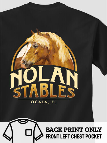 Classic Stables Black Adult Pocket T-Shirt
