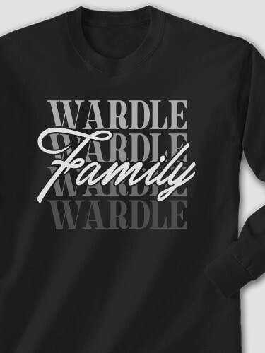 Family Repeat Black Adult Long Sleeve